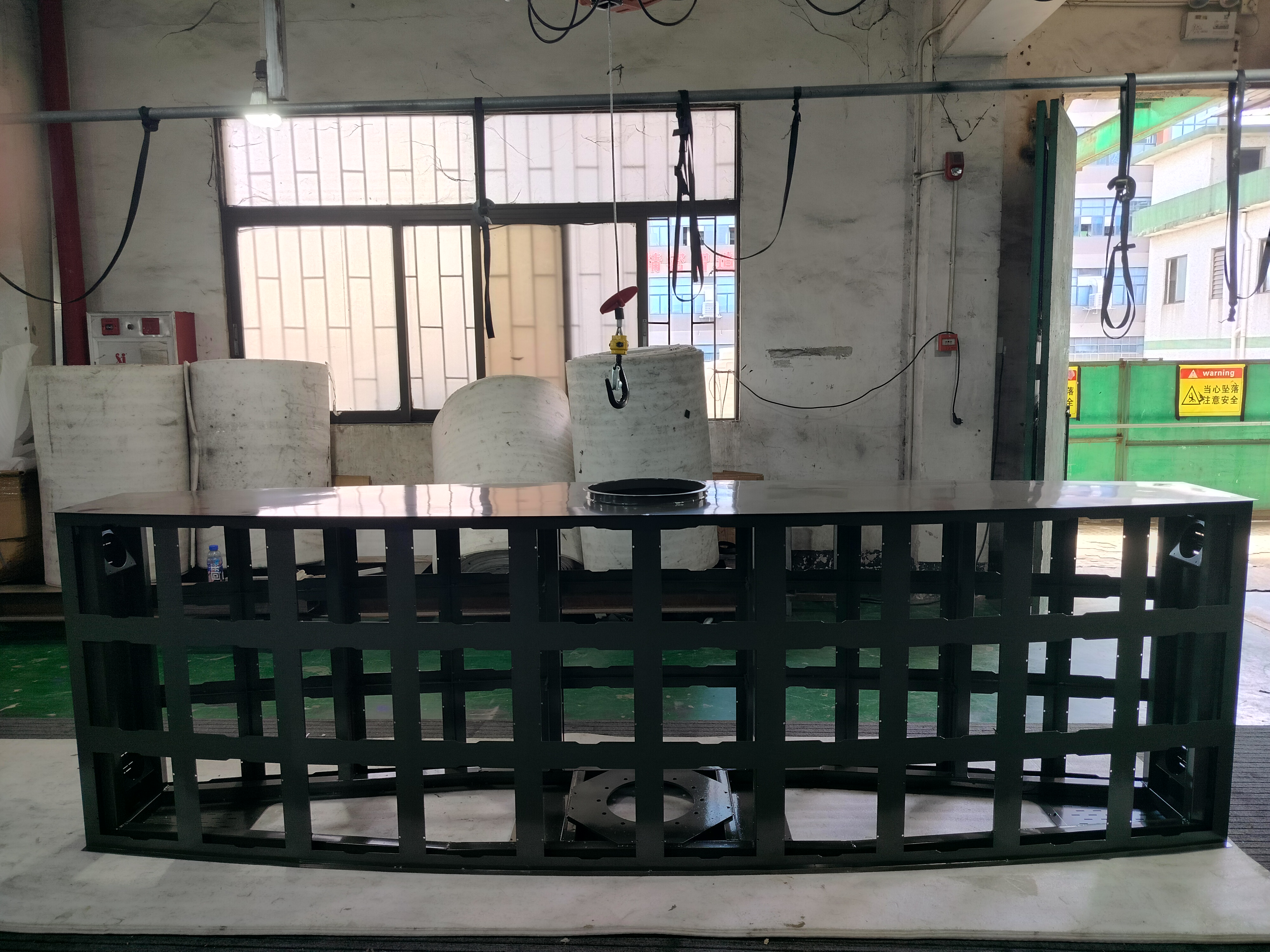 Precision Laser Cut LED Display Frame - Bent Welded Steel with Aluminum Powder Coating