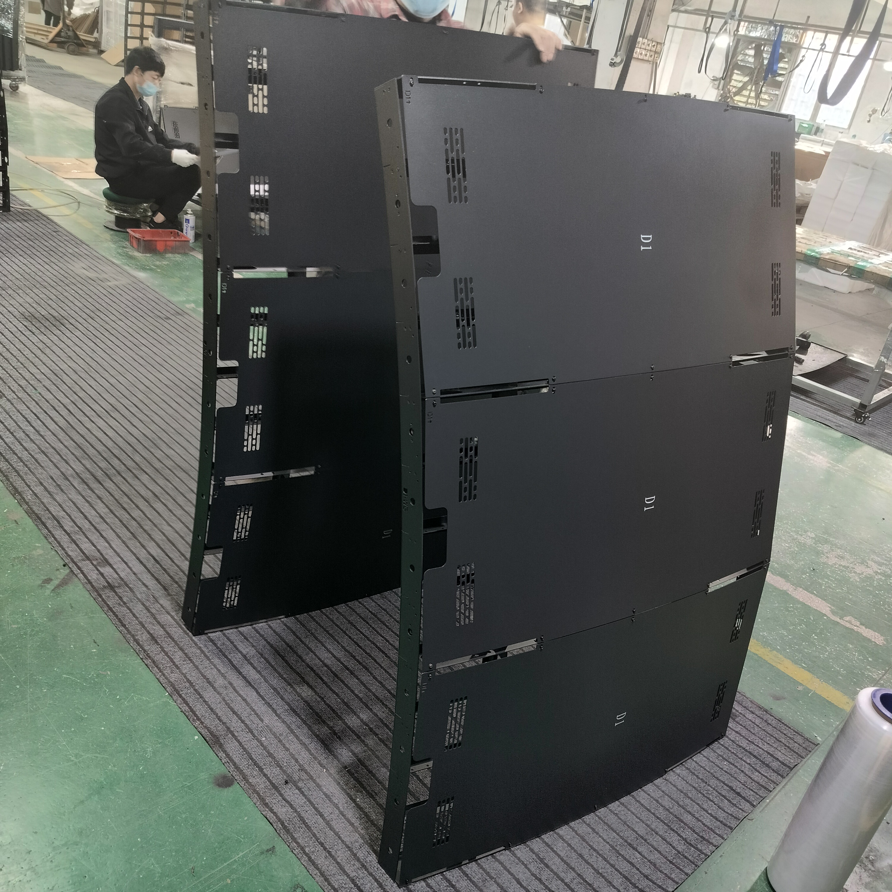 Curved LED Display Cabinet Frame