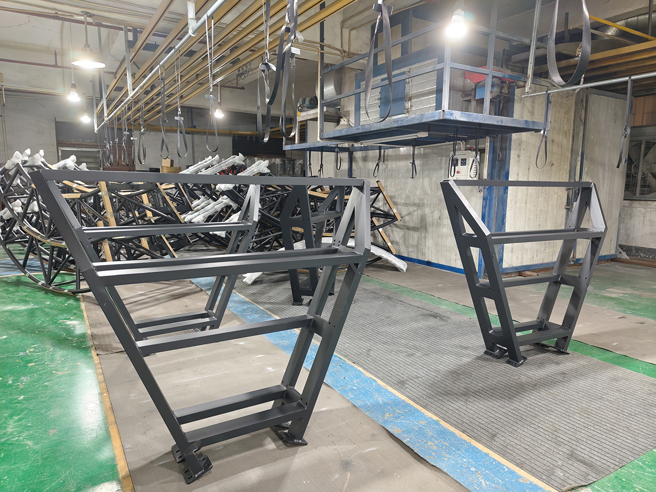 Curved Stage Truss System with Ground Support Base for LED and Lighting Structures