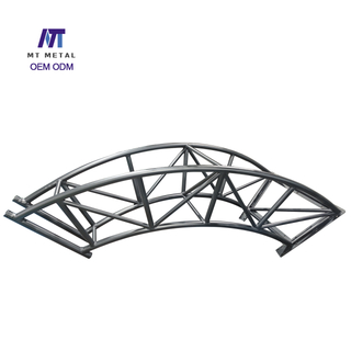 Curved Stage Truss System with Ground Support Base for LED and Lighting Structures