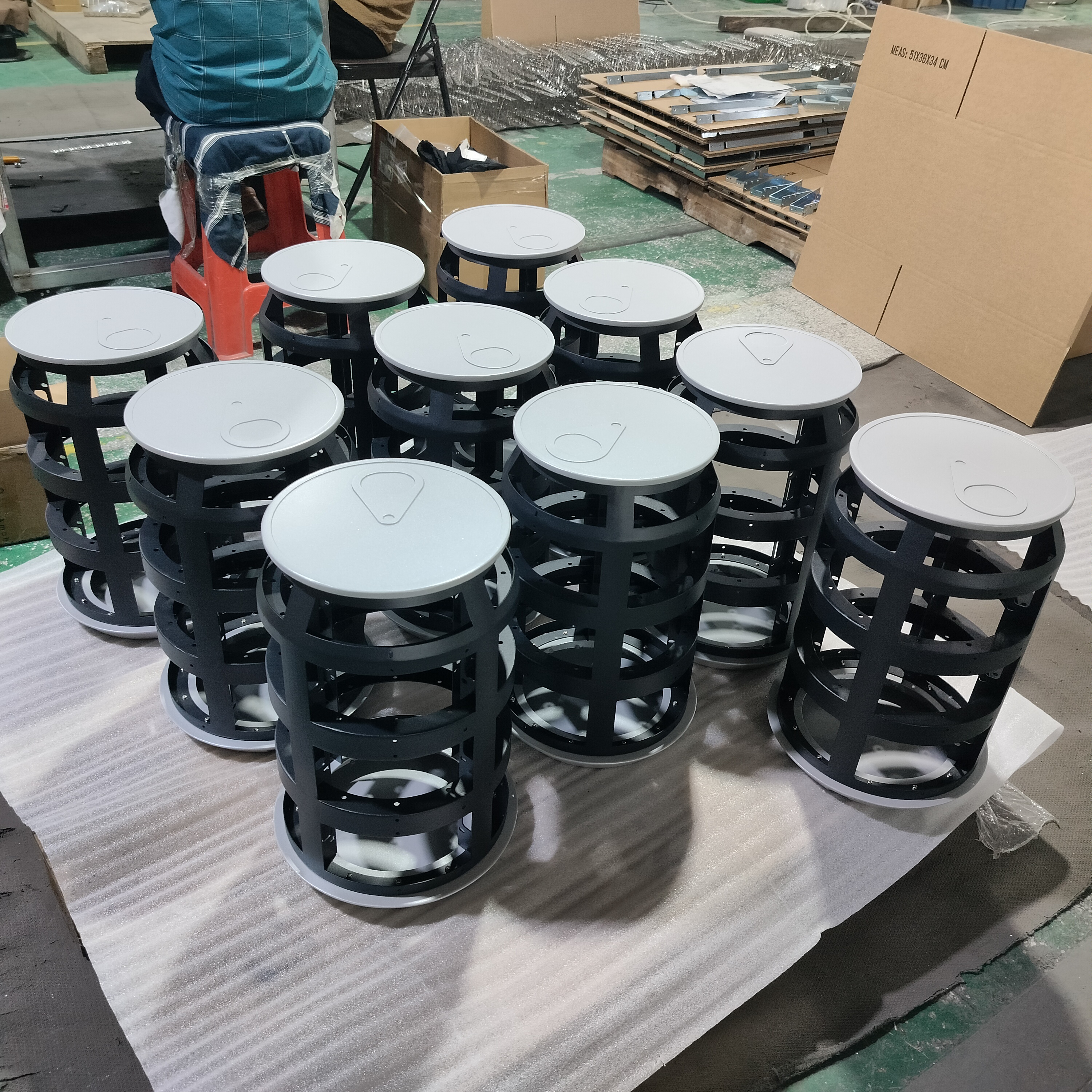 Cylindrical Can-Style LED Display Frame - Custom Aluminum Fabrication