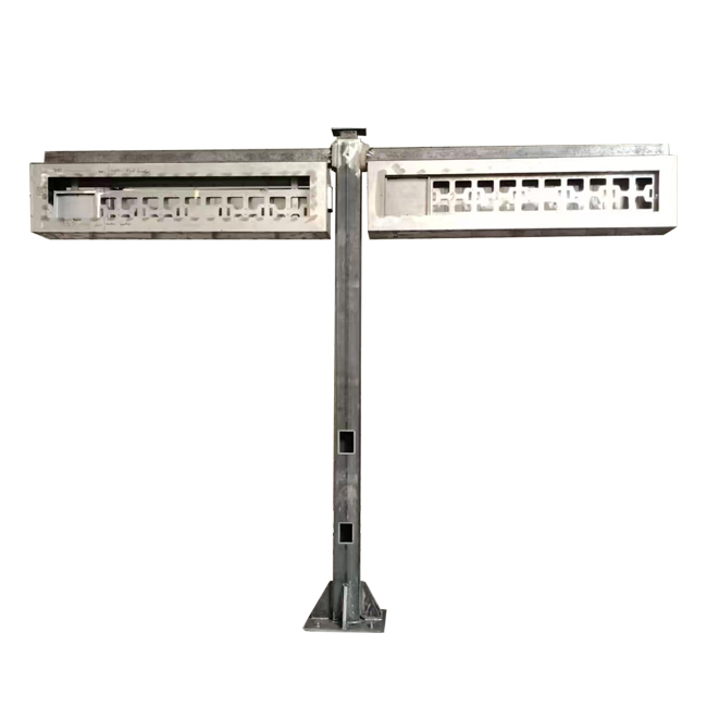 Bus Station Information Display Metal Case with Pole