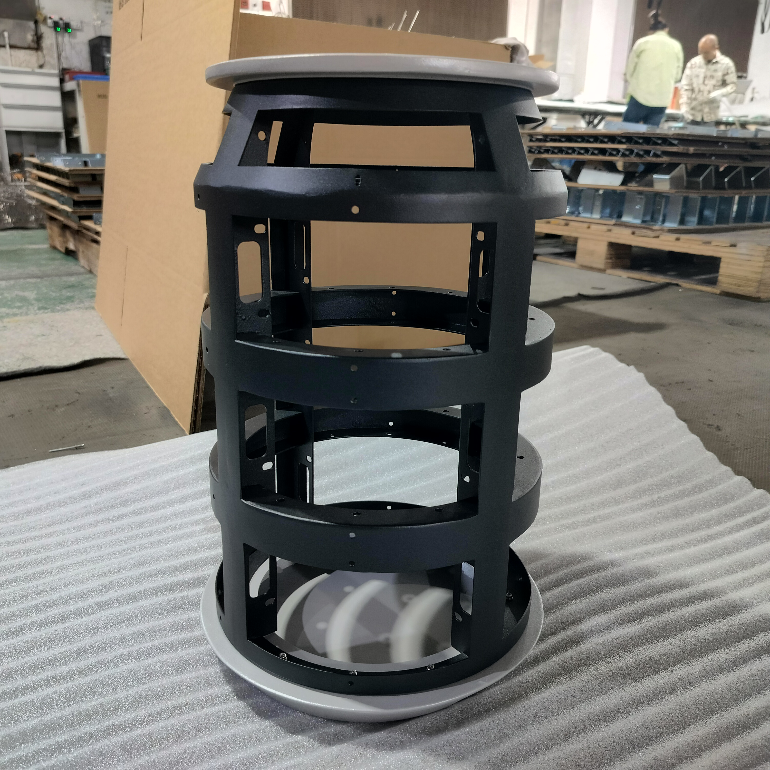 Cylindrical Can-Style LED Display Frame - Custom Aluminum Fabrication