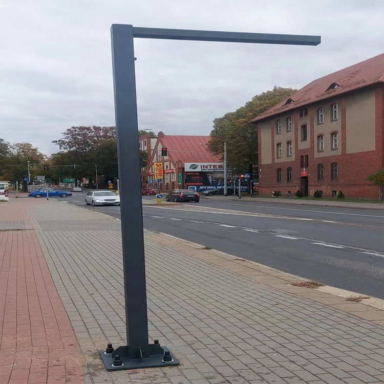 Bus Station Information Display Metal Case with Pole